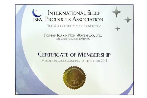 КИТАЙ FOSHAN RUIXIN NON WOVEN CO.,LTD Сертификаты